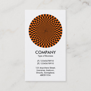 Tarjeta De Visita Op Art - Naranja y negro