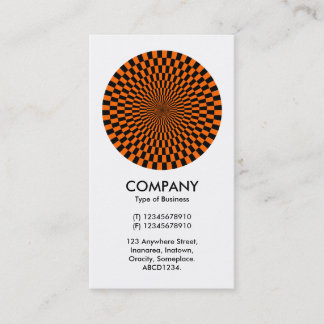 Tarjeta De Visita Op Art - Naranja y negro