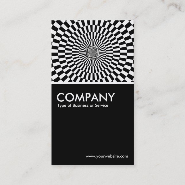 Tarjeta De Visita Op Art - Negro (Anverso)