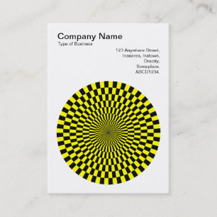 Tarjeta De Visita Op Art - Negro y Amarillo
