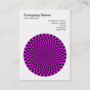 Tarjeta De Visita Op Art - Negro y magenta