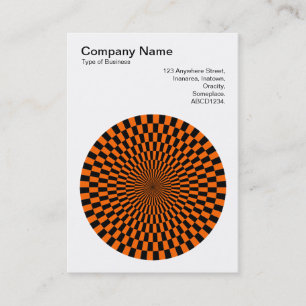 Tarjeta De Visita Op Art - Negro y Naranja