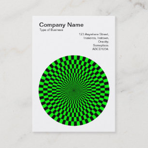 Tarjeta De Visita Op Art - Negro y Verde