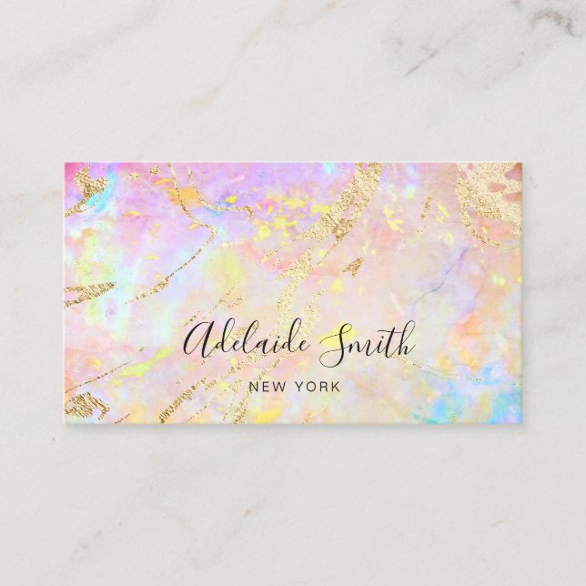 Tarjeta De Visita opal colorida (Anverso)