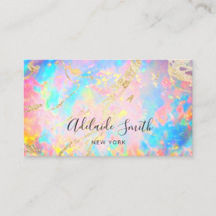 Tarjeta De Visita opal de colores neón