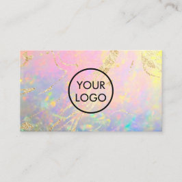 tarjeta de visita opal elegante de su logotipo