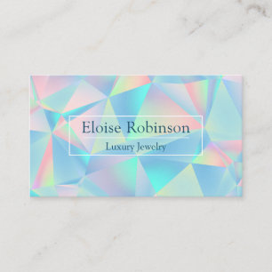 Tarjeta De Visita Opal elegante holográfico