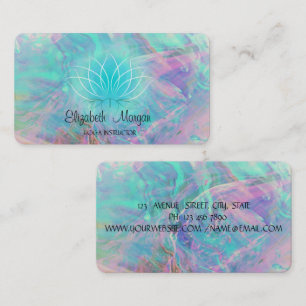 Tarjeta De Visita Opal Lotus colorido moderno