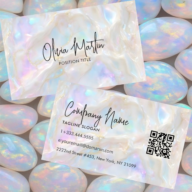 Tarjeta De Visita Opal  Stone Shimmer (Subido por el creador)