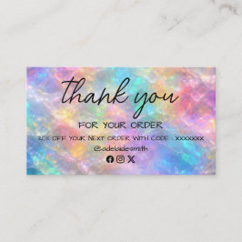 Tarjeta De Visita opal stone thank you business card