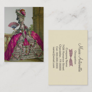 Tarjeta De Visita OPCIONES DE PAPEL/TAMAÑO/FORMA Reina María Anton