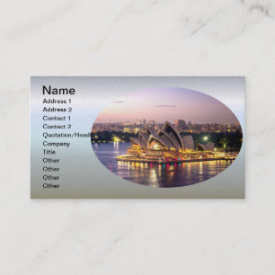 Tarjeta De Visita Ópera de Sidney por la noche