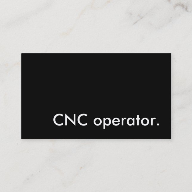 Tarjeta De Visita operador cnc. (Anverso)