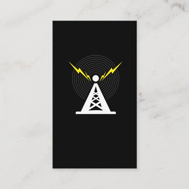 Tarjeta De Visita Operador de radio Tower Antenna Ham (Anverso)