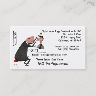 Tarjeta De Visita Ophthamology Eye Médico Retro Style Business Card