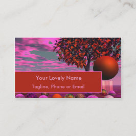 Tarjeta De Visita Opinión agridulce, árbol de arce de bronce de la