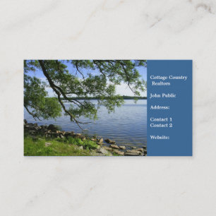 Tarjeta De Visita Opinión del Agente inmobiliario-Lago del país de