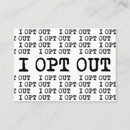 Tarjeta De Visita OPT OUT T-Shirt