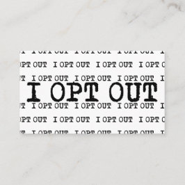 Tarjeta De Visita OPT OUT T-Shirt