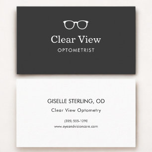 Tarjeta De Visita Óptica de gafas modernas