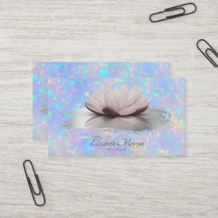 Tarjeta De Visita Óptica holográfica moderna de broca de Lotus