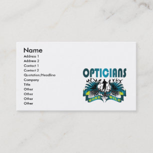 Tarjeta De Visita Ópticos idos salvajes