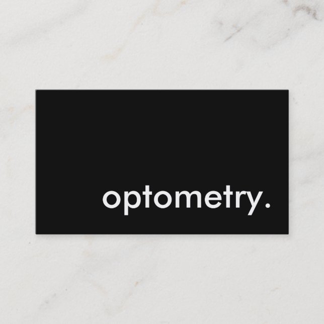 Tarjeta De Visita optometría. (Anverso)