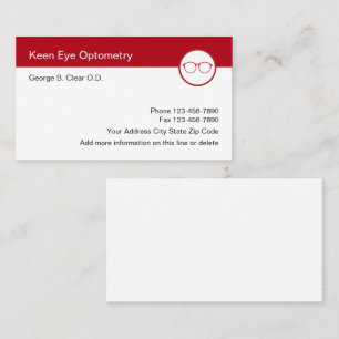 Tarjeta De Visita Optometrist And Eywear Design