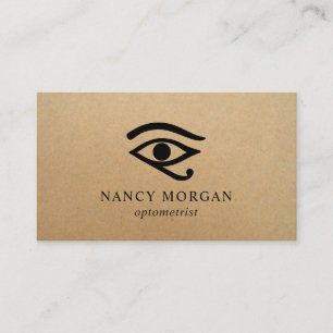 Tarjeta De Visita Optometrist Rustic Kraft Business Card