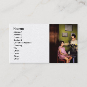 Tarjeta De Visita Optometrista - el examen de la vista 1929