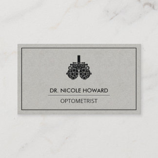 Tarjeta De Visita Optometrista | Equipo de pólvora