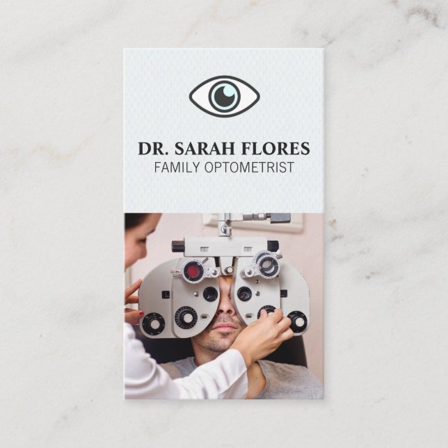 Tarjeta De Visita Optometrista | Equipo de pólvora (Anverso)