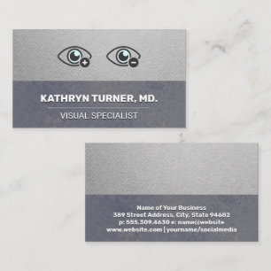 Tarjeta De Visita Optometrista   Icono de Hipermetropía Miopía