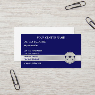 Tarjeta De Visita Optometrista Médico de Gafas Modernas Cuidado de l