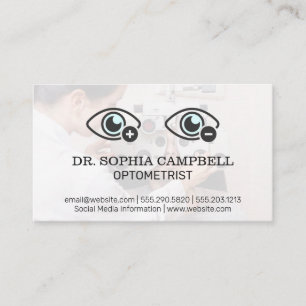 Tarjeta De Visita Optometrista   Phoropter   Icono de medición ocula