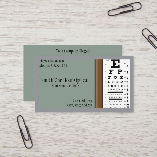 Tarjeta de visita Optometrists (Anverso/Reverso In Situ)