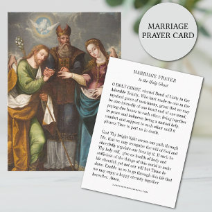Tarjeta De Visita Oración católica de matrimonio al Espíritu Santo