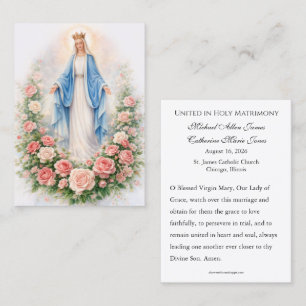 Tarjeta De Visita Oración Católica para Bodas Nuestra Señora de la G