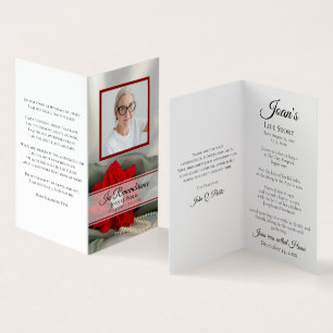Tarjeta De Visita Oración conmemorativa del funeral de invierno de P