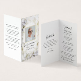 Tarjeta De Visita Oración conmemorativa del funeral de la acuarela d