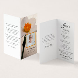 Tarjeta De Visita Oración conmemorativa del funeral de la Primavera 
