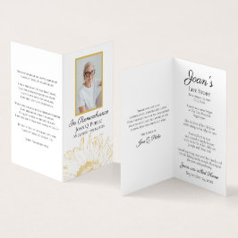 Tarjeta De Visita Oración conmemorativa del funeral de un gráfico de