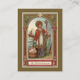 Tarjeta De Visita Oración de Navidad de San Nicolás de Mira