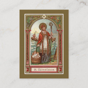 Tarjeta De Visita Oración de Navidad de San Nicolás de Mira