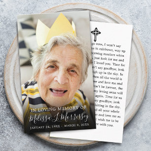 Tarjeta De Visita Oración de recuerdo funeral Foto