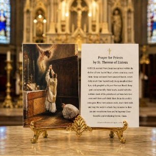 Tarjeta De Visita Oración de Santa Teresa por los sacerdotes devocio