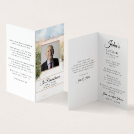 Tarjeta De Visita Oración en memoria de los funerales costeros de la