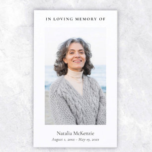 Tarjeta De Visita Oración funeraria elegante y simple en memoria