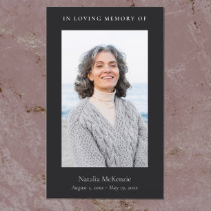 Tarjeta De Visita Oración funeraria elegante y simple en memoria