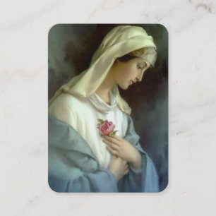 Tarjeta De Visita Oración mística Rosa Virgin Mary Memorare